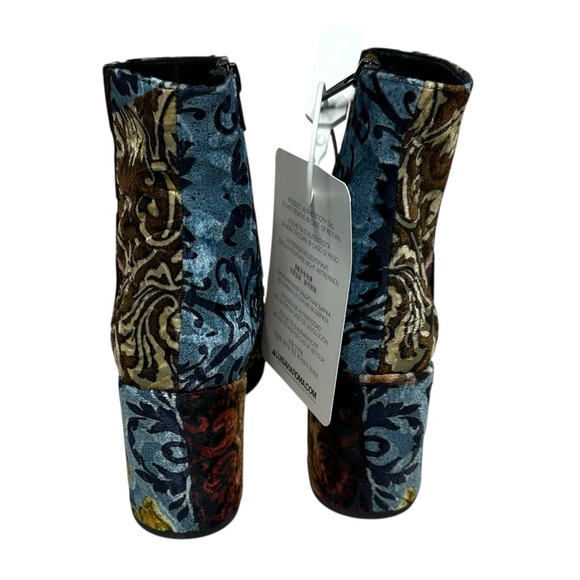 NWT Strategia Brocade Velvet Italian Luxury Booties 37.5 - Picture 6 of 14